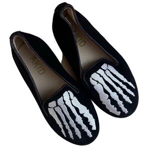 🖤AKID Black Skeleton Loafers | Toddler Size 12 | HTF 🖤 Great Condition
